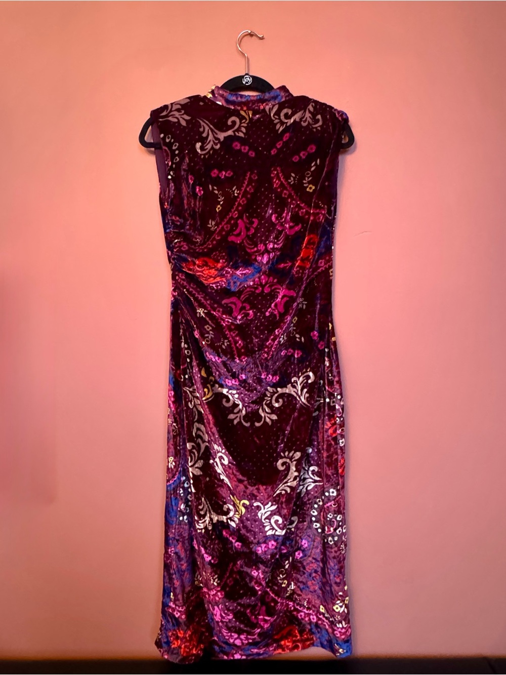 NWT Ann Taylor Mock Neck Velvet Floral Dress in Deep Burgundy
